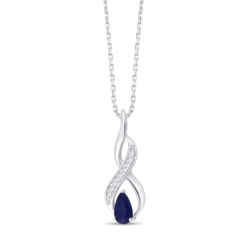 SAPPHIRE AND DIAMOND NECKLACE W6/C4