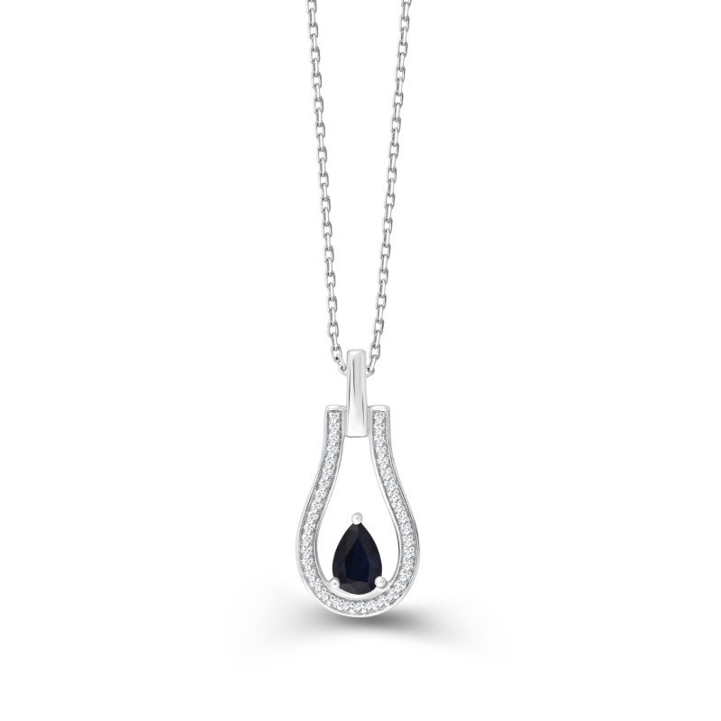 SAPPHIRE AND DIAMOND NECKLACE W6/C6