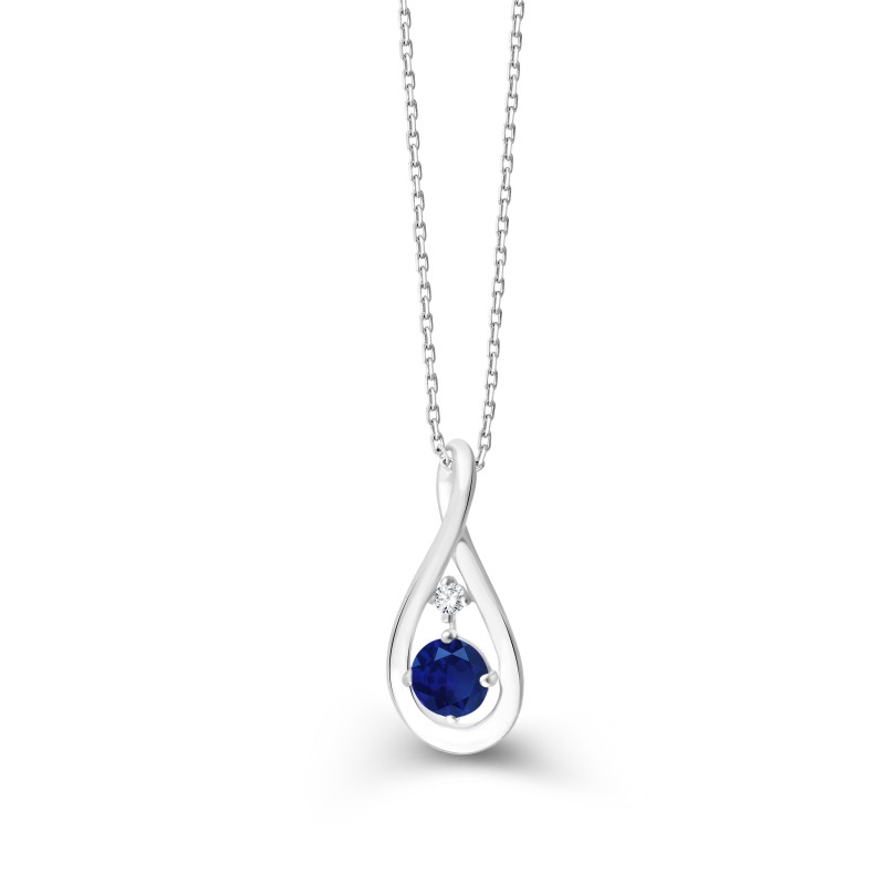 SAPPHIRE AND DIAMOND NECKLACE W6/C7