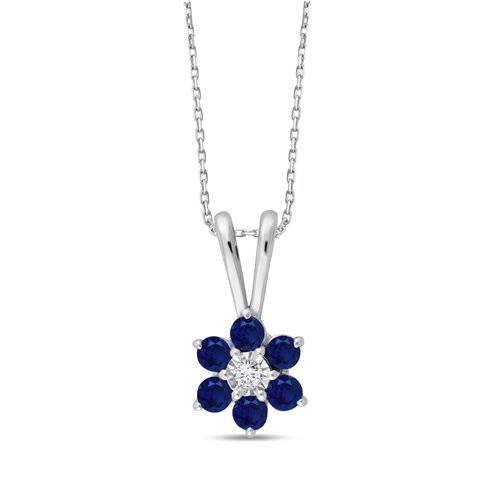 SAPPHIRE AND DIAMOND NECKLACE W6/C8