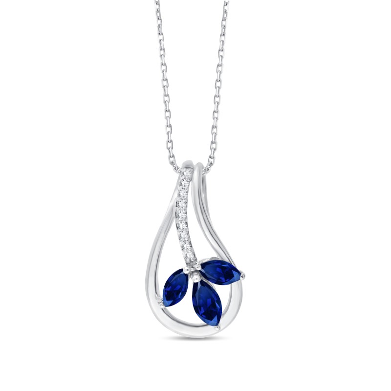 SAPPHIRE AND DIAMOND NECKLACE W6/C12