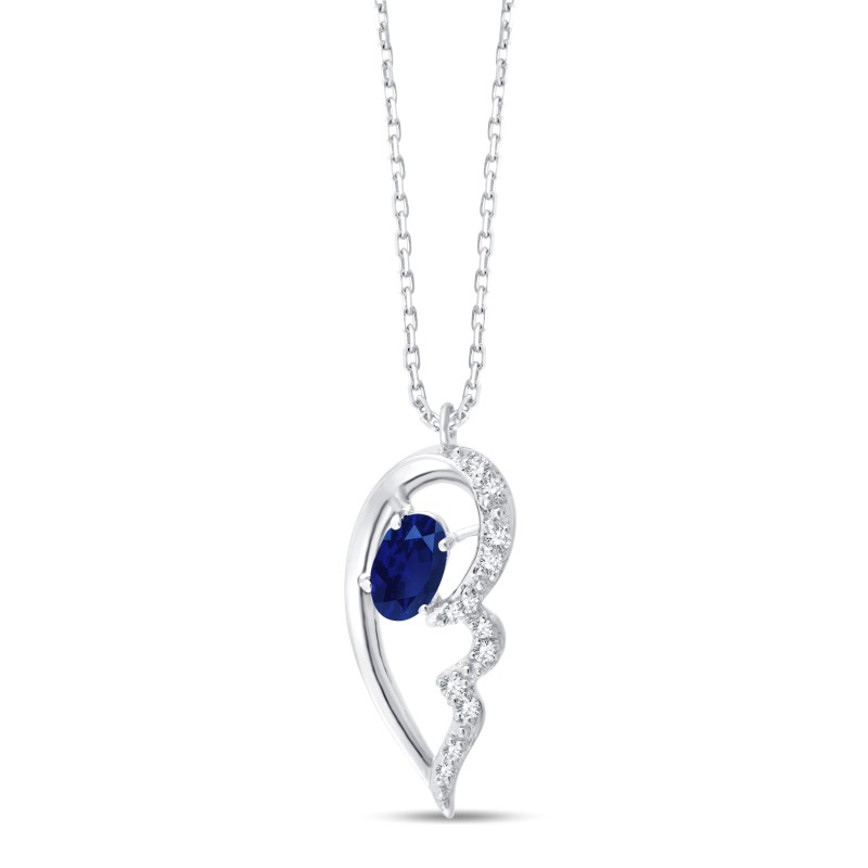 SAPPHIRE AND DIAMOND NECKLACE W7/C14