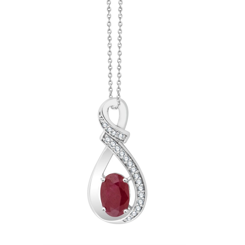 RUBY AND DIAMOND NECKLACE W7/C16