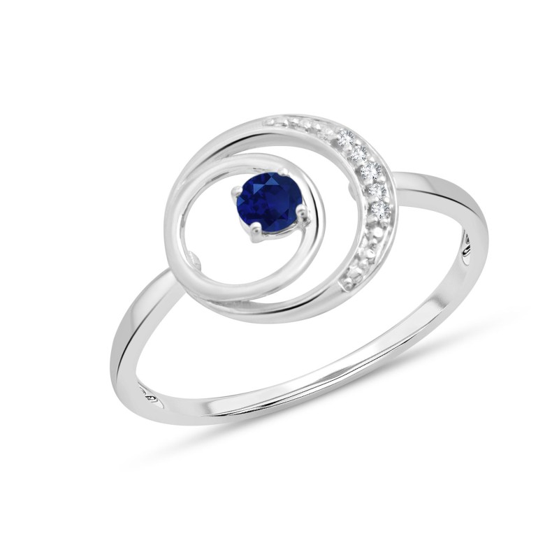 SAPPHIRE AND DIAMOND RING W6/R2