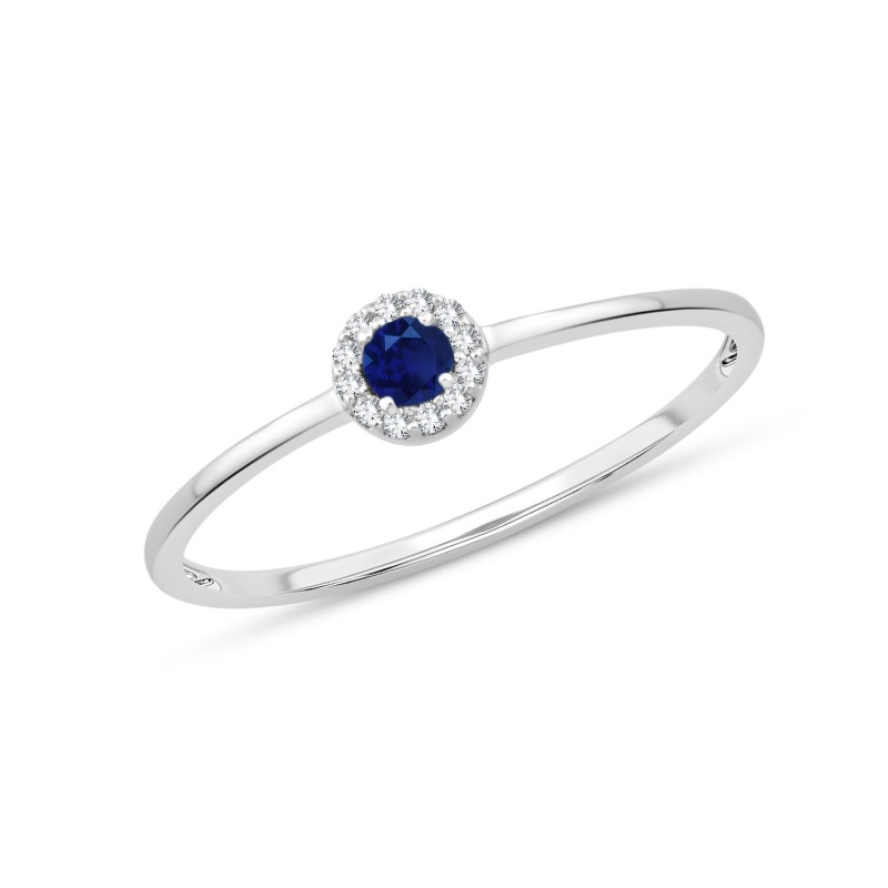 SAPPHIRE AND DIAMOND RING W6/R9