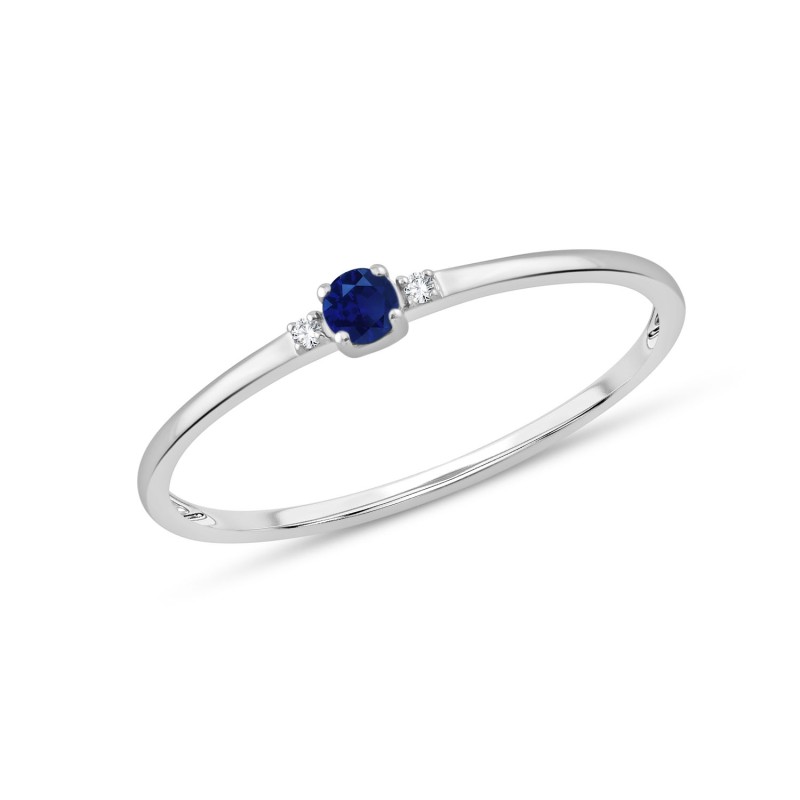 SAPPHIRE AND DIAMOND RING W6/R22