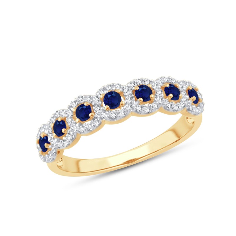 SAPPHIRE AND DIAMOND RING W7/R11