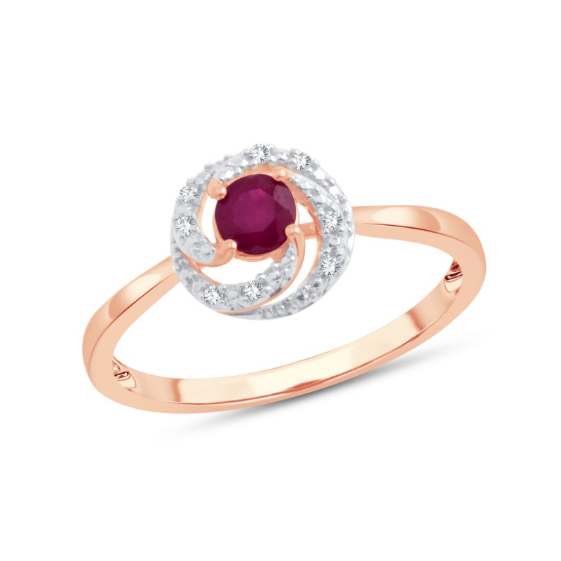 BAGUE RUBIS  ET DIAMANTS W7/R4