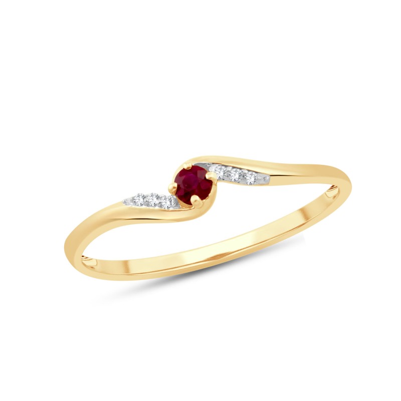 BAGUE RUBIS  ET DIAMANTS W7/R13