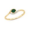 BAGUE EMERAUDE ET DIAMANTS W7/R15