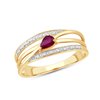 BAGUE RUBIS ET DIAMANTS W7/R16