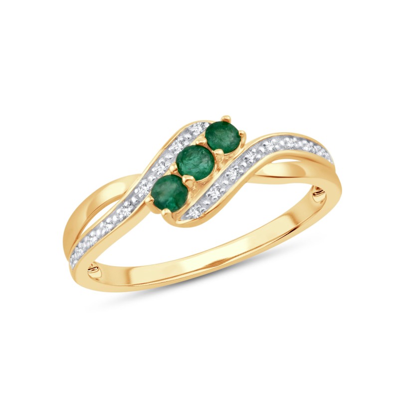 EMERALD AND DIAMOND RING W7/R20
