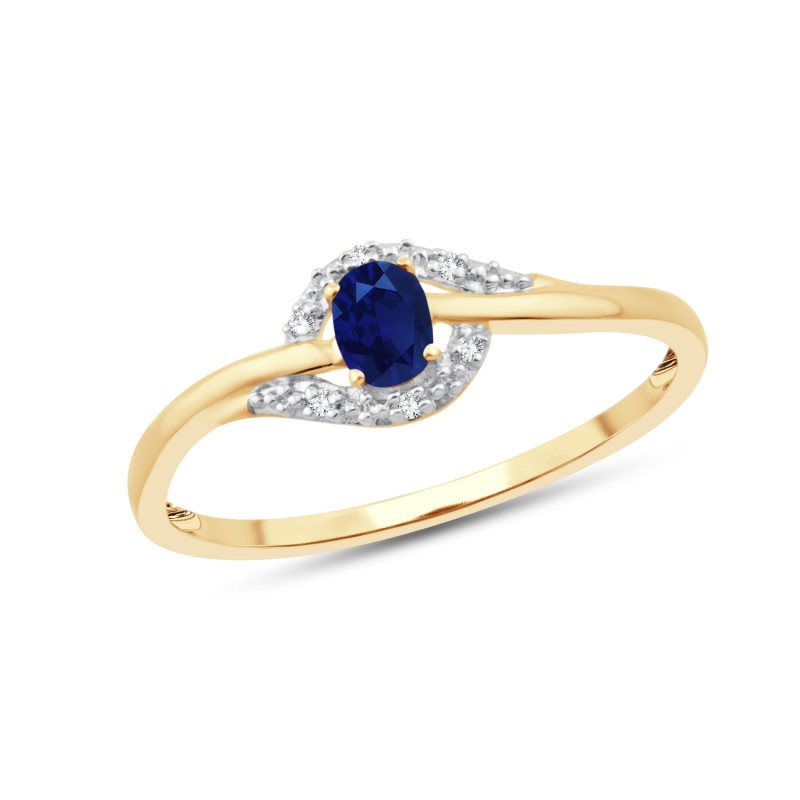 BAGUE SAPHIR  ET DIAMANTS W7/R22