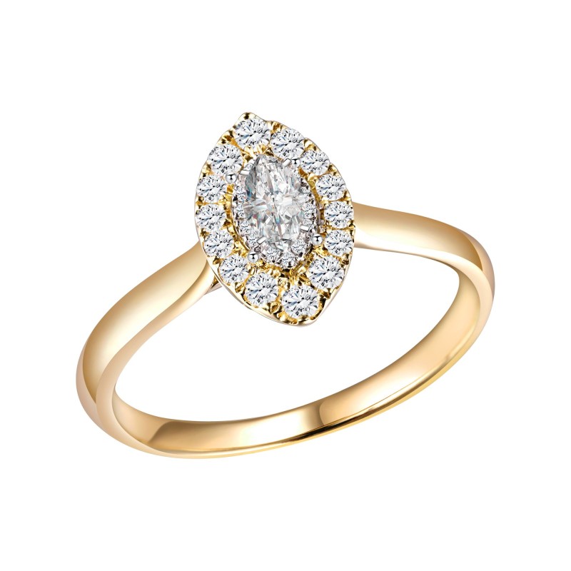 BAGUE CAPRICE DIAMANT TAILLE MARQUISE