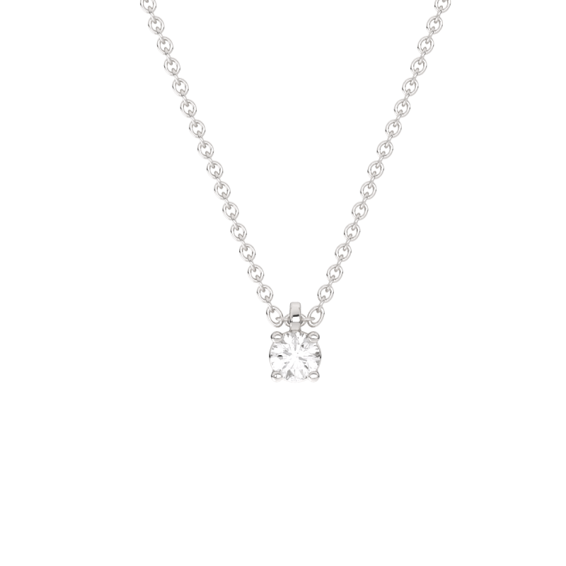 COLLIER EVIDENCE  4 GRIFFES DE 0.15 CT À 1.00 CT